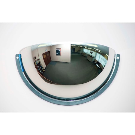 Global Industrial Half Dome Acrylic Mirror, Indoor, 18 Dia., 180, Viewing Angle 670541
